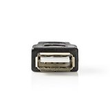 Adaptor USB 2.0 A mama - mini USB 5-Pin tata negru, Nedis
